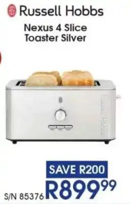 Hirsch's Russell Hobbs Nexus 4 Slice Toaster Silver offer