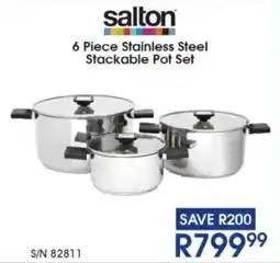 Hirsch's Salton Stainless Steel Stackable Pot Set offer