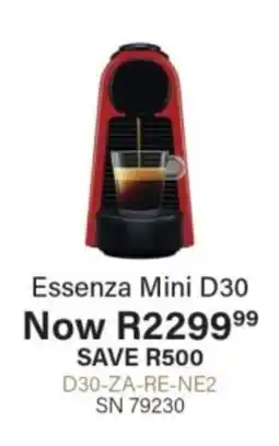 Hirsch's Nespresso Essenza Mini D30 offer
