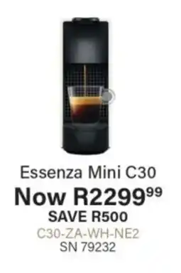 Hirsch's Nespresso Essenza Mini C30 offer