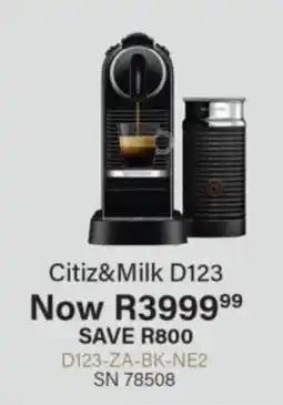 Hirsch's Nespresso Citiz&Milk D123 offer