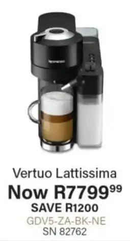 Hirsch's Nespresso Vertuo Lattissima offer
