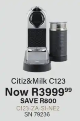 Hirsch's Nespresso Citiz&Milk C123 offer