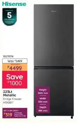 Bradlows Hisense Metallic Fridge Freezer offer