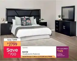 Bradlows Astrid Headboard & Pedestals offer
