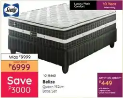 Bradlows Sealy Belize Queen 152cm Base Set offer