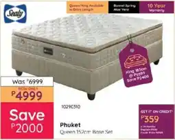 Bradlows Sealy Phuket Queen 152cm Base Set offer