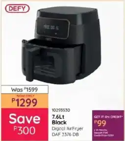 Bradlows DEFY Black Digital AirFryer offer