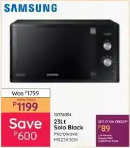 Bradlows Samsung Solo Black Microwave offer