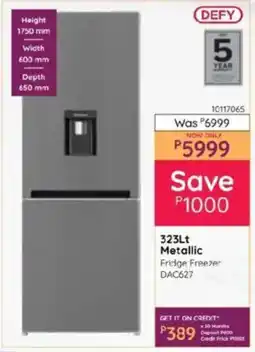Bradlows DEFY Metallic Fridge Freezer offer