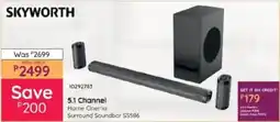 Bradlows Skyworth 5.1 Channel Home Cinema Surround Soundbar offer