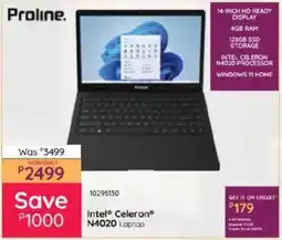 Bradlows Proline Intel Celeron N4020 Laptop offer