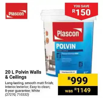 Builders Trade Depot Plascon Polvin Walls & Ceilings offer
