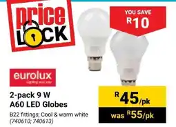 Builders Trade Depot Eurolux 9 W A60 LED Globes offer