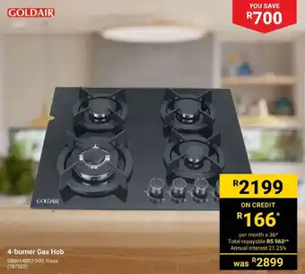 Goldair 4-burner Gas Hob