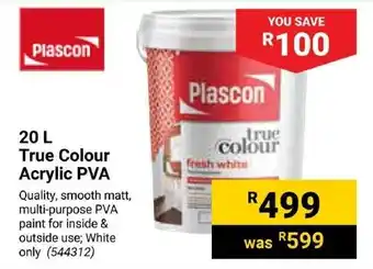 Builders Trade Depot Plascon True Colour Acrylic PVA offer