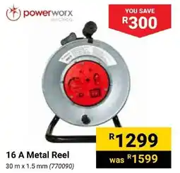 Builders Trade Depot Powerworx 16 A Metal Reel offer