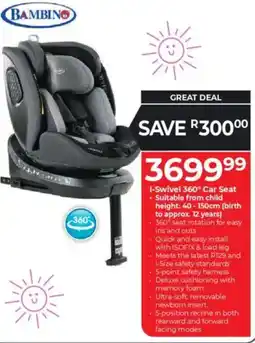Baby City Bambino I-Swivel 360° Car Seat offer