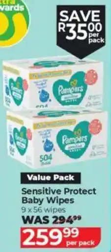 Baby City Pampers Sensitive Protect Baby Wipes offer