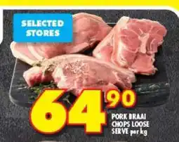 Shoprite PORK BRAAI CHOPS LOOSE SERVE per kg offer