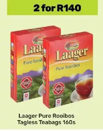 Game Laager Pure Rooibos Tagless Teabags 160s offer