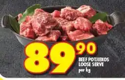 Shoprite BEEF POTJIEKOS (LOOSE SERVE) offer