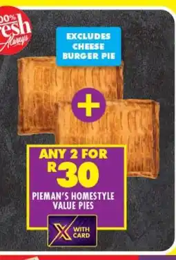 Shoprite PIEMAN'S HOMESTYLE VALUE PIES offer