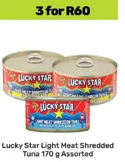 Game Lucky Star Light Meat Shredded Tuna 170 g Assorted offer