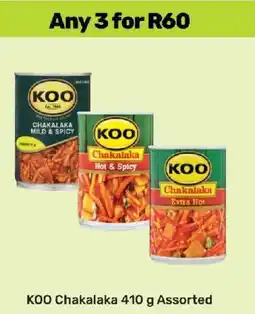 Game KOO Chakalaka 410 g Assorted offer