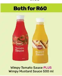 Game Wimpy Tomato Sauce PLUS Wimpy Mustard Sauce offer