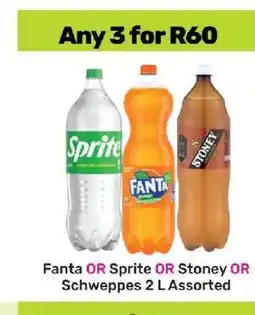 Game Fanta, Sprite, Stoney, Schweppes 2 L Assorted offer