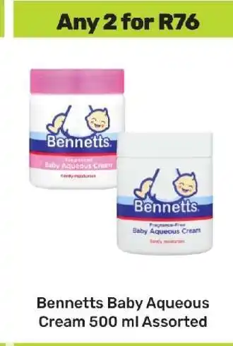 Game Bennetts Baby Aqueous Cream 500 ml Assorted offer