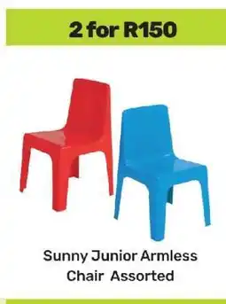 Game Sunny Junior Armless Chair Assorted offer