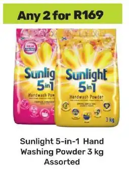 Game Sunlight 5-in-1 Hand Washing Powder 3 kg Assorted offer