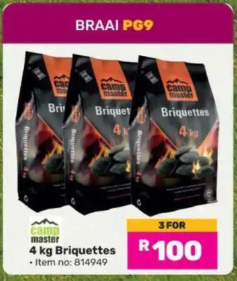 Game Camp Master 4 kg Briquettes offer