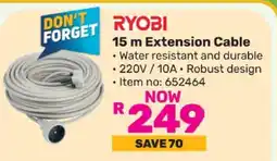 Game RYOBI 15 m Extension Cable offer