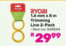 Game RYOBI 1.6 mm x 8 m Trimming Line 2-Pack offer