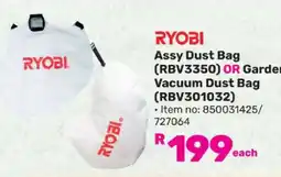 Game RYOBI Assy Dust Bag (RBV3350) OR Garden Vacuum Dust Bag (RBV301032) offer
