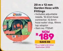Game 20 m x 12 mm Garden Hose with Fittings offer