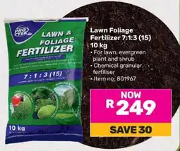 Game Lawn Foliage Fertilizer 7:1:3 (15) 10 kg offer