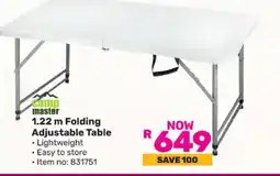 Game Camp Master 1.22 m Folding Adjustable Table offer