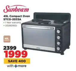 HiFi Corp Sunbeam 45L Compact Oven STCO-2033A offer
