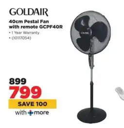 HiFi Corp GOLDAIR 40cm Pestal Fan with remote GCPF40R offer