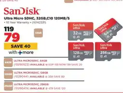 HiFi Corp SanDisk Ultra Micro SDHC, 32GB, C10 120MB/S offer