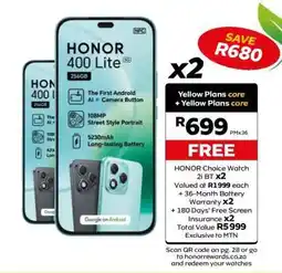 MTN HONOR 400 Lite 5G offer