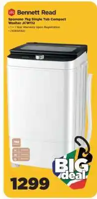 HiFi Corp Bennett Read Sponono 7kg Single Tub Compact Washer JCW112 offer