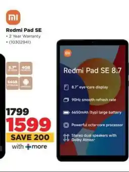 HiFi Corp Redmi Pad SE offer