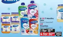 Baby City Purity 6 OR 7 Months Jars OR Pouches Assorted offer