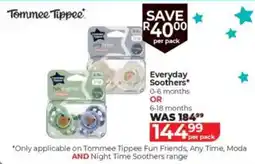 Baby City Tommee Tippee Everyday Soothers offer