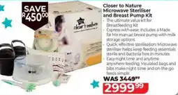 Baby City Tommee Tippee Closer to Nature Microwave Steriliser and Breast Pump Kit offer